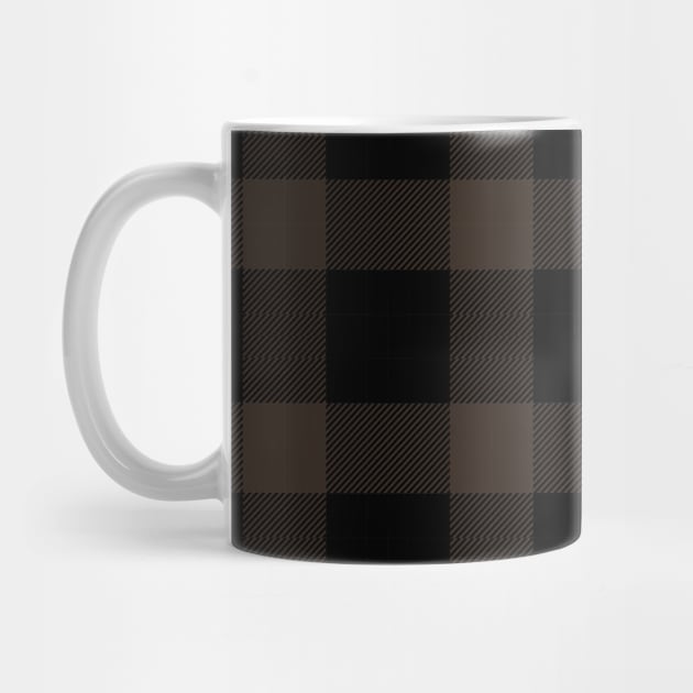 Brown and Black Buffalo Plaid Pattern by teezeedy